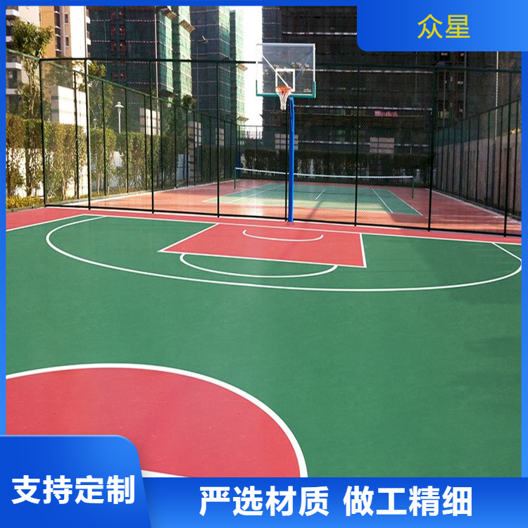 郑州市塑胶篮球场篮球场硅PU - 方案
